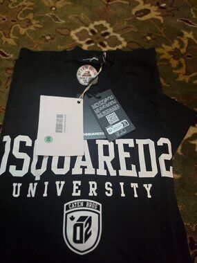 DSQUARED2 Varsity logo-print T-shirt Italy medium NWT